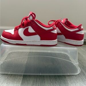 Nike Kids dunk Sneakers in Red and White